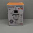 Gama Sonic Baytown II Bulb White Outdoor Solar Light, Single Post Light with 3 Mounting Options, 3in. Fitter for Lamp Posts, Flat Mount for Column Light and Wall Light Mount, Resin (105B233)