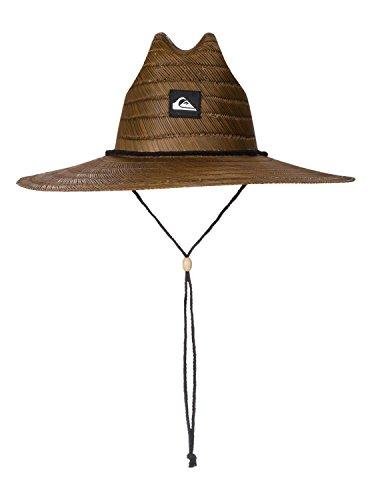 Quiksilver mens Pierside Straw Lifeguard Beach Straw Sun Hat, Dark Brown, Large-X-Large US