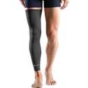 Copper-Infused Leg Compression Sleeve Ultra Breathable Full Leg Compression Sleeve for Pain Relief,Arthritis, Muscle Recovery, Swelling, Inflammation, Leg Sleeve for Thigh, Calf, Knee, Men & Women (Black, Small) 
