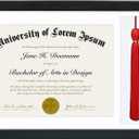 Americanflat 11x16 Graduation Frame - Shatter-Resistant Glass - Fits 8.5x11 Diplomas with Tassel Opening - Engineered Wood Diploma Frame with Tassel Holder for Wall Display - Black