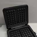 Waffle Maker, 1200W Belgian Waffle Maker, Dual Rectangular Thick Waffle Iron, 7-Level Browning LED Panel, Nonstick Plates, Anti-spill Design, Audible Ready Beep, Easy Cleanup, Stainless Steel (Black)