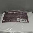 Cottingon 4 Piece Cot Mattress Sheet Set 30"X75", Egyptian Cotton, Soft Sheets, Fits 4 to 7 Inch Deep Pocket for Narrow, Twin,Camper, RV Bunk, Tri Fold Mattress, White