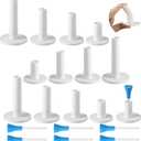 Skylety 12 Pieces Golf Range Tees Set Rubber Golf Tees for Mats Driving Range 6 Pieces for Practice Mat Mixed Size