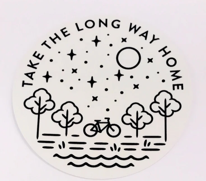 Vinil Sticker Take the long Way Home FM094.  4 Pack