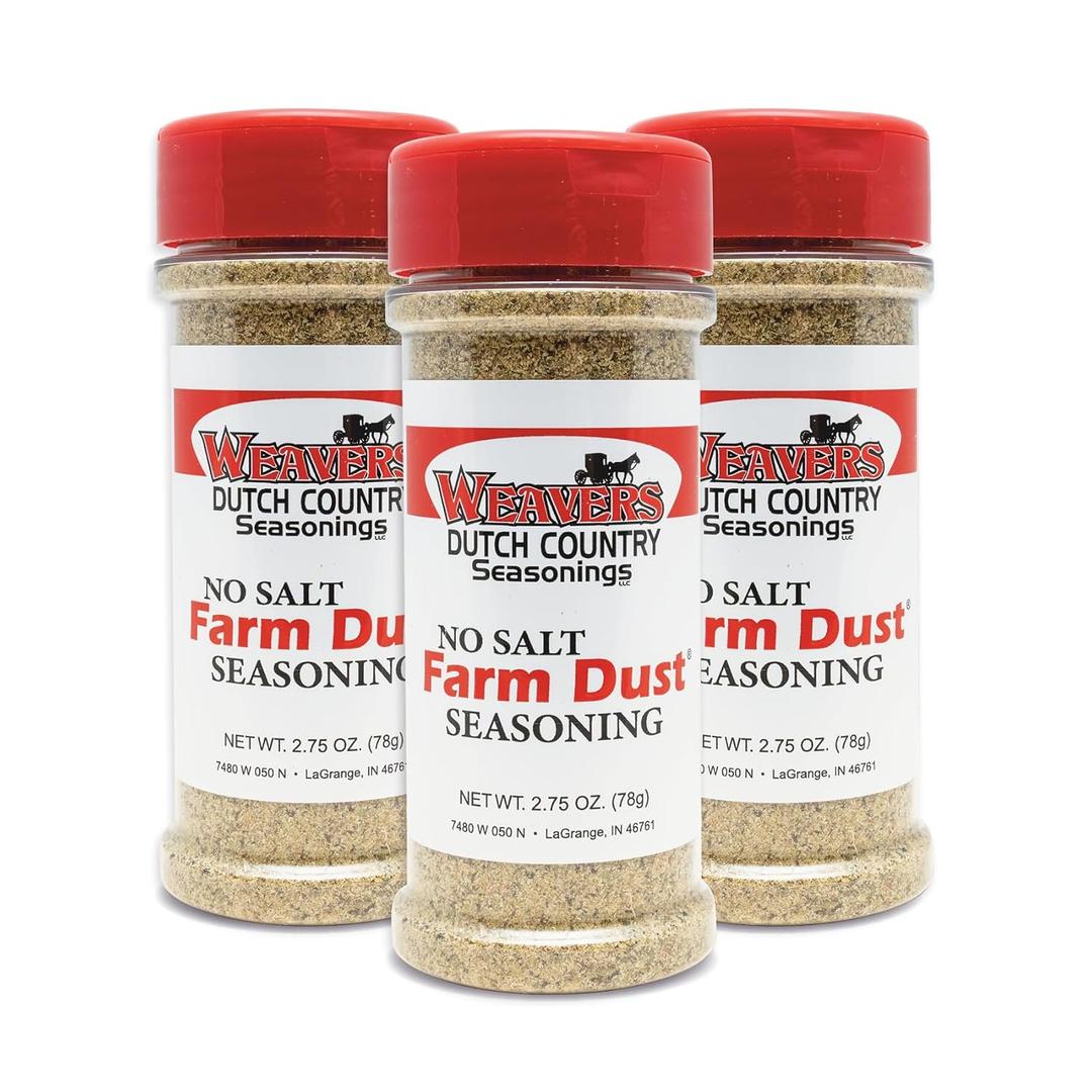 Weaver’s Dutch Country Seasonings 2.75 oz. No Salt Farm Dust (Pack of 3)