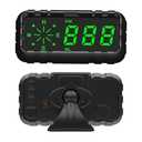 Heads Up Display for Car Digital GPS Speedometer kit MPH Odometer Automotive Compass for Dashboard HUD Fatigued Driving Alert Speeding Alarm for Trucks Golf cart All Vehicles (C3010)