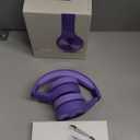 LilGadgets Connect+ Pro Wired Kids Headphones for School with Microphone, Volume Limiting Over-Ear Headset with Cord, SharePort Technology & SoftTouch Padding, Purple
