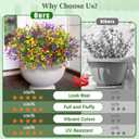 Yastouay Artificial Flowers for Outdoors UV Resistant, 9 Bundles Realistic Outdoor Artificial Plants & Flowers, Fake Outdoor Flowers Plants for Front Porch Window Box Garden Decoration