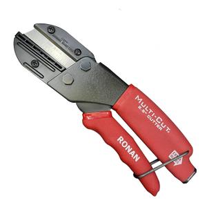Ronan Multi-Cut Industrial Cutter  Heavy-Duty Blade for Plastic, Rubber, Wood, Leather & More  Replaceable Blades, Safety Lock, Ergonomic Grip, 3 Extra Blades Included