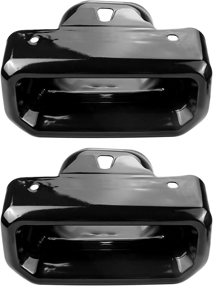 2PCS Exhaust Tips Bezels Set Compatible with Chevy Silverado/GMC Sierra 2019 2020 2021 2022 2023 2024 Black RH/LH Tip Replace 2253506 84434641 84434642
