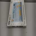 Wireless Keyboard Creamy Membrane with Rainbow Backlight,3-Mode Connectivity (BT/2.4G/USB-C) with LCD Screen & Multifunction Knob,200H Battery, 94 Key PBT Keycaps, Quiet Typing for Office/Home/Gaming