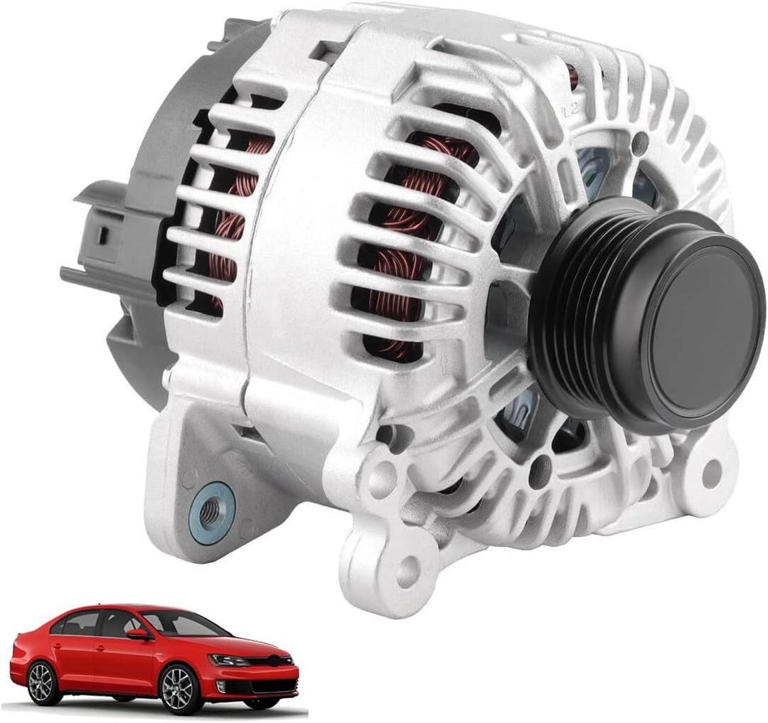 Alternator Compatible with 2005-2014 Volkswagen Jetta 2010-2014 Golf,2006-2009 Rabbit L5 2.5L 0124525062
