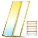 1x4 FT LED Flat Panel Light Surface Mount with Gold Border-50W 5500LM 120V 3000K/4000K/5000K Triac Dimming 10%-100% Kitchen Lights Ceiling Flush Mount for Garage/Basement/Shop