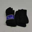 Debra Weitzner Diabetic Socks For Men and Women Loose Fit Non-Binding Cotton Crew Socks 6 Pairs (13-15)