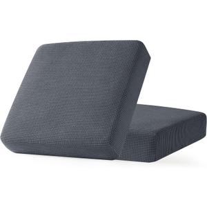 CHUN YI 2Piece Stretch Couch Cushion Covers, Sofa Seat Slipcovers for Pets, Suitable for Armchair Loveseat Sofa with Spandex Jacquard Washable Fabric (2Piece,Grey)