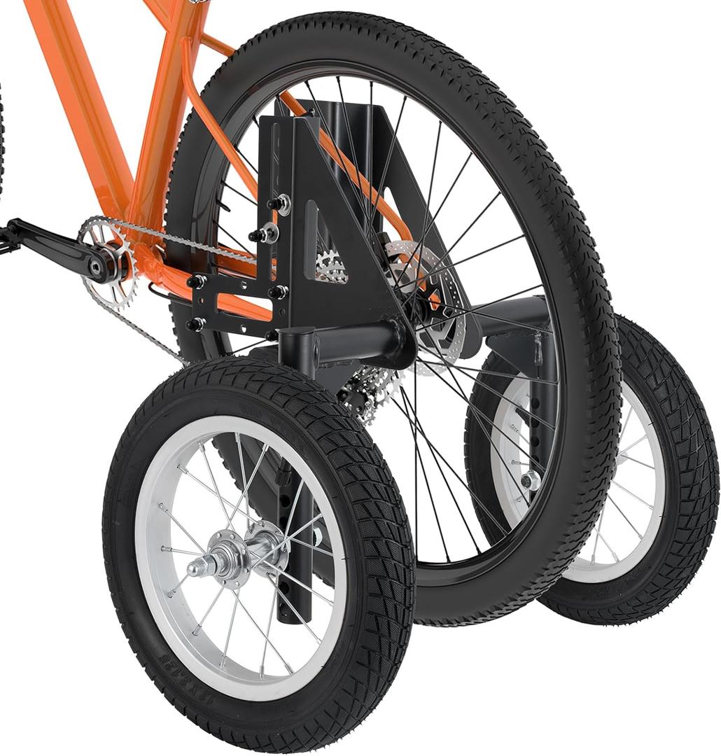 MOSHAY Aluminum Alloy Adjustable Adult Bicycle Bike Stabilizers Training Wheels Fits 24" to 29" - (24-29)