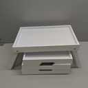 Bed Tray Table with Folding Legs, Bamboo Breakfast in Bed for Kitchen Serving Tray, Sofa, Eating, Used As Laptop Desk Snack Tray (4 Pack, White Color)