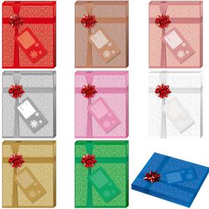 Patelai 18 Pcs Christmas Gift Card Holder Boxes Glitter Gift Card Box with Red Wrapping Bow Small Gift Card Holders Christmas Giftcard Containers Gift Wrap Boxes for Xmas Holiday Party (Bright Color)