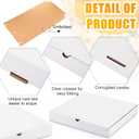 PerKoop 100 Pcs 10"x10" Pizza Boxes Bulk 10inch Empty Cardboard Pizza Box Reusable Square Food Serving Container for Takeout Bakery Restaurant Party Supplies(White and Kraft)