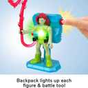 Fisher-Price Imaginext DC Super Friends Preschool Toys Batman Battle Multipack 9-Piece Figure Set with Light-Up Backpack for Ages 3+ Years
