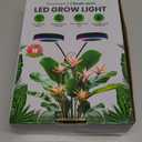 OSANI 24" Gooseneck Long Arm Grow Light, 48" Wide Coverage, 6000K Full Spectrum LED Grow Lights for Indoor Plants with Red Blue LEDs, 10-Level Dimmable, Auto Timer, USB & Adapter, Grow Lights Indoor