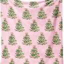 Christmas Throw Blanket 60"x50",Winter Merry Cute Pink Xmas Trees Holiday Festival Blanket for Women Men,Soft GIFS Flannel Fleece Throw for Home Living Room Bed Chair Couch Decor