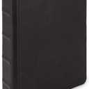 Samsill Vintage Leather Mini 3 Ring Binder 1 Inch Round Ring (Holds 200 Sheets), 5.5 x 8.5 Inch Documents, Professional Organizer, Planner, Notebook, Black