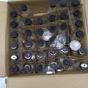 35 Pack, 2 oz Small Clear Glass Bottles w/Lid & 6 Stainless Steel Funnels - 60ml Boston Sample Bottles - Mini Travel Essential or Decorative Bottles for Potion, Juice, Wellness, Ginger Shots, Whiskey