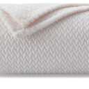 Super Soft Throw Blanket Ivory Premium Silky Flannel Fleece Leaves Pattern Lightweight Bed Blanket All Season Use, King Size 104×90 Inches