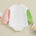 FOCUSNORM Easter Newborn Baby Girl Clothes Fuzzy Bunny Embroidery Romper Sweatshirt Bubble Jumpsuit Toddler Baby Girl Outfit 6-12M