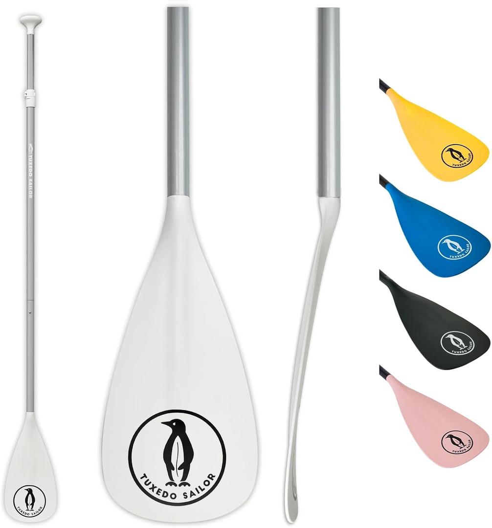 Tuxedo Sailor SUP Paddle - 3 Piece Adjustable Stand Up Paddle Board Paddle - Lightweight & Floating Paddle Board Oar - Durable and Packable, Reinforced Nylon Blades - Efficient Stroke