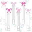 24 PCS Pink Bow Party Favors Mini Bubble Wand,Pink Bow Theme Party Favors Toys for Birthday Decorations,Pinata Goodie Bag Stuffers3 Style