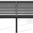 NEW JETO Metal Bed Frame,Full Size Bed Frame with Storage Space,Heavy Duty Sturdy Mattress Foundation,Easy Assembly,No Box Spring Needed, Black,18 Inch,Full