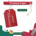 Christmas Gift Tags - 48 pcs Present Tags with Rope for Personalizing Your Holiday Gifts, DIY, Xmas Decorations & Gift Labels, Gift Tags for Presents, Christmas Name Tag for Gifts Decor