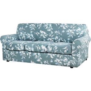 H.VERSAILTEX Super Stretch 4 Pieces Sofa Covers for 3 Cushion Couch Slipcovers Feature Soft Thick Bouncy Modern Style with Individual Pet Friendly - Sofa, Aqua