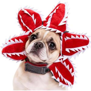 Demogorgon Dog Costume for Dogs Cats Adjustable Pet Headpiece, Funny Cosplay Photo Prop Fits Small, Medium & Select Large Breeds (Medium)