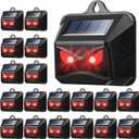 18 Pack Solar Control Light Nocturnal Animal Repeller Outdoor Deterrent Devices Light Sensor Animal Repellent for Skunk Deer Coyote Fox Raccoon Cat Garden Yard Farm Chicken Coop (Black)