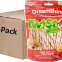 Dreambone Twist Sticks, Rawhide-Free Chews for Dogs, with Real Chicken, 50-Count (3 Pack), BB Date 11/21/2027