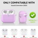 Matekxy for Airpods Pro 3 Case 2025 Cute - for Airpod Pro3 Generation Soft Silicone Cover with Lanyard & Keychain, Shockproof Scratch Resistant for Women,Perfect for Commuters and Travelers, Purple