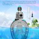 Greatever G2 Full Face Snorkel Mask with Latest Dry Top System,Foldable 180 Degree Panoramic View Snorkeling Mask with Camera Mount,Safe Breathing,Anti-Leak&Anti-Fog