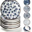 Tlence 8 Pack Ceramic Spoon Rest, 4.8" Cooking Spoon Holder for Stove Top, Heat-Resistant Kitchen Counter Ladle Dish, Utensil Rest Set for Pasta Coffee Spoon Spatula Tongs Sauce, Housewarming Gifts