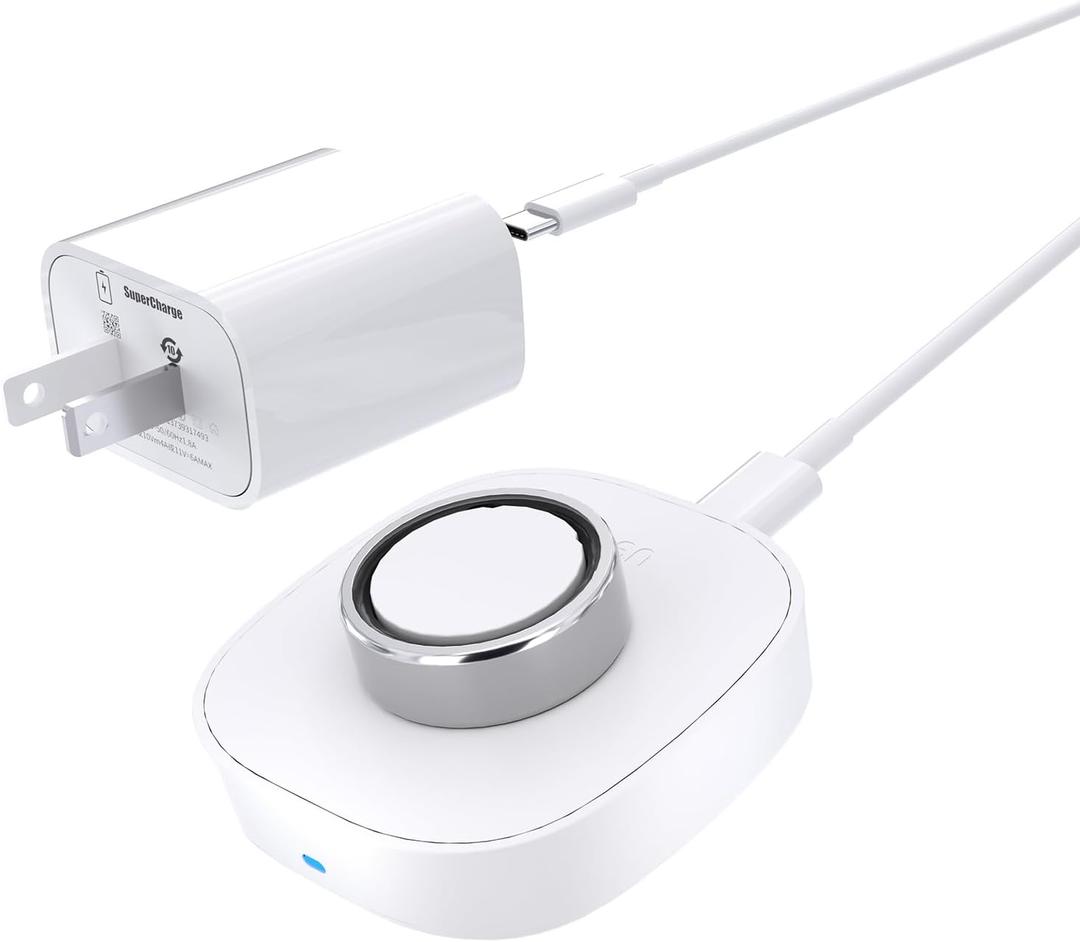 Charger for Oura Ring Gen4 (Size 10) - Fast Charging Dock with USB-C Wall Charger & 3FT Cable, Quick Charge Replacement Base Compatible with Oura Ring Gen 4 - White