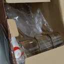 NATURE'S SOURCE Makeup Organizer for Vanity, 3-Tier Corner Bathroom Organizer Countertop with Makeup Brush Holder, Corner Counter Storage for Bathroom Dresser- Amber Gold