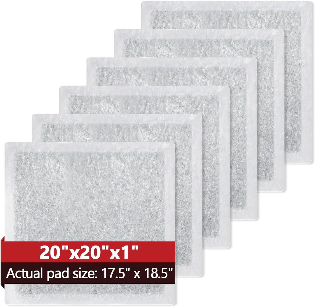 6 Pcs 20x20 Replacement Filter Pads Compatible with Dynamic Air Cleaner