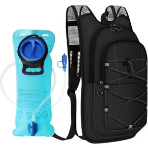 Hydration Backpack - Lightweight Water Backpack with 2L Water Bladder Bag, Running Hydration Vest Backpack for Men Women, Hydration Pack for Hiking, Cycling, Climbing MIYCOO (10L, Black)
