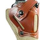 DeSantis Wild Hog Hybrid - OWB Holster for Pistols and Revolvers, Ambidextrous Gun Holster for Men and Women, Made with 1060D Senior Ballistic Nylon and Premium Saddle Leather (Natural)