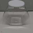 Wanmu 3Pcs Hexagonal Plastic Candy Jar with Lid, Clear Cookie Jars 73 OZ, Clear Candy Containers, Hexagon Cookie Jars with Lids, Plastic Dry Food Jar for Snacks, Cookies, Dog Treats