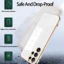 Compatible with Samsung Galaxy S25 Ultra Case Cute for Women Girls Men, Luxury Plating for Samsung Galaxy S25 Ultra Phone Case Slim Shockproof Silicone Bumper Phone Cover (White)