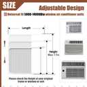 BJADE'S Window Air Conditioner Side Panels with Adjustable Frame Size Suitable for Different Window AC Unit 5,000-14,000Btu, Side Panel Seal Kit,Room AC Accordion Filler Curtain Replacement Kit