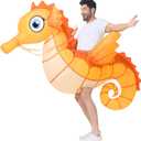 Spinosaurus Inflatable Seahorse Costume Adult,Funny Halloween Costume Men/Women,Blow Up Costumes for Party Cosplay